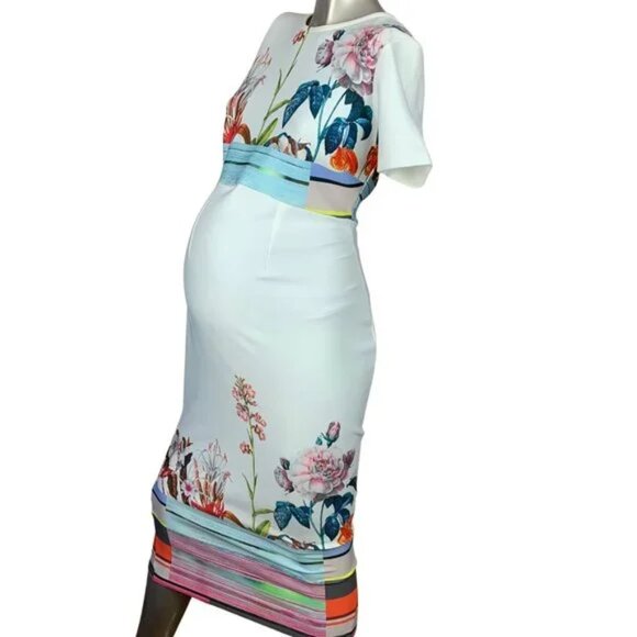 ASOS MATERNITY | Scuba Floral Pencil Dress Size 6 - Picture 4 of 7